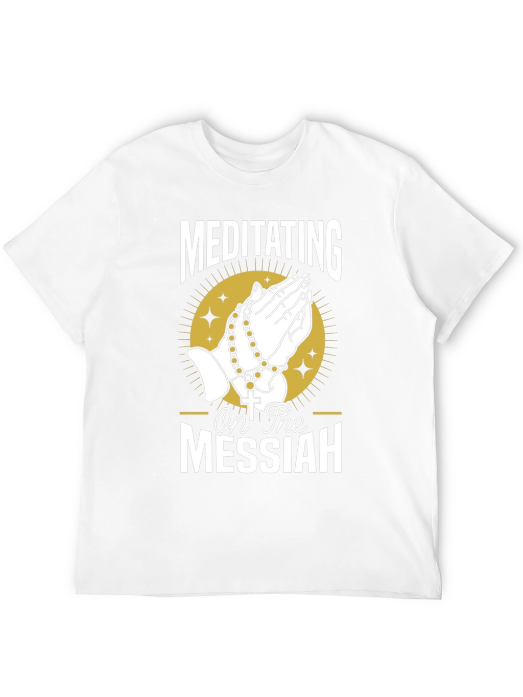 Meditating on the Messiah Black Graphic T-Shirt