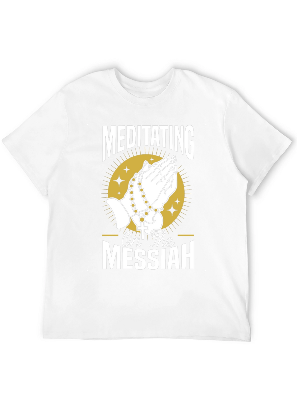 Meditating on the Messiah Black Graphic T-Shirt