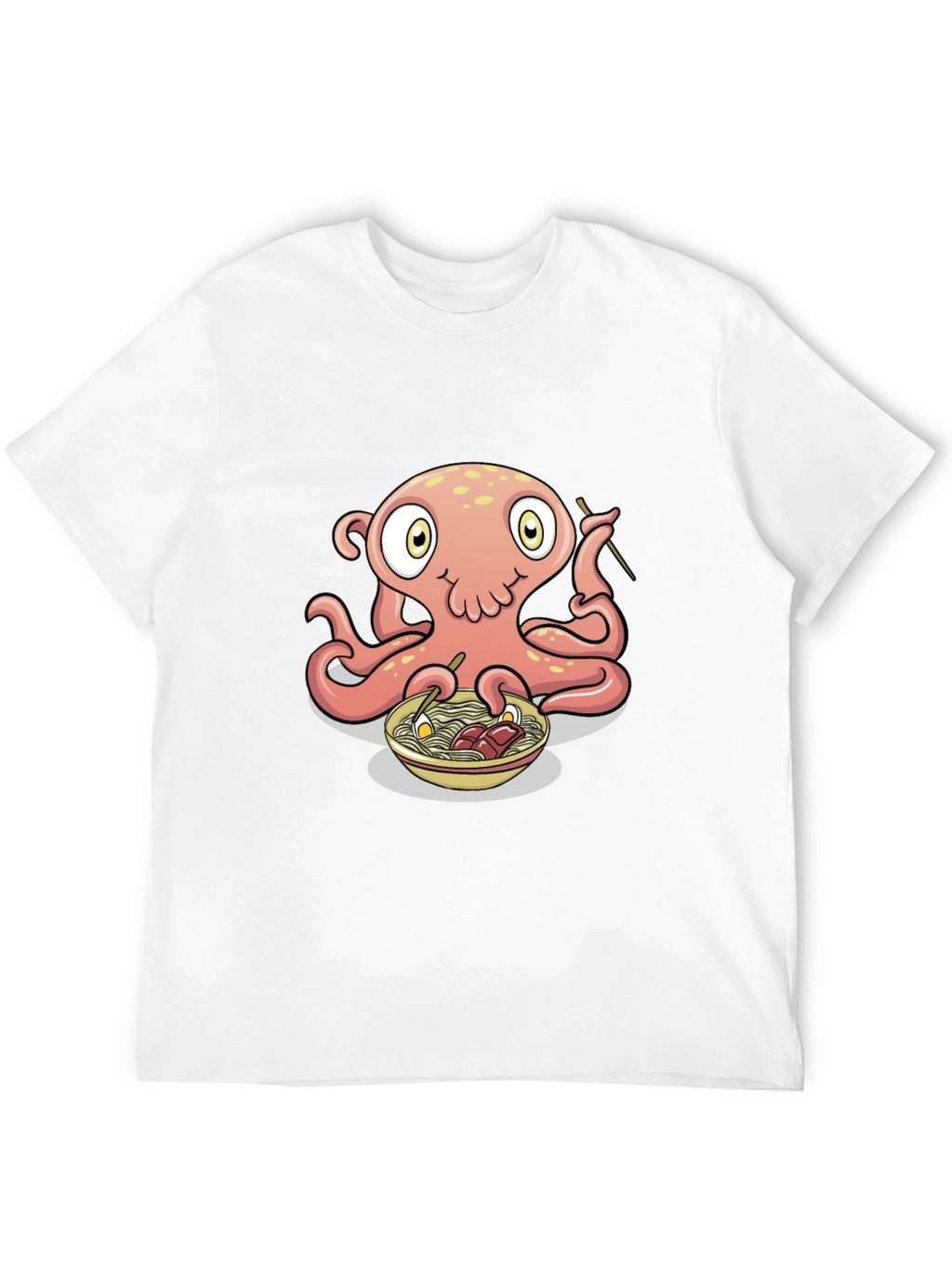 Octopus Ramen Graphic Tee - Black Cotton T-Shirt