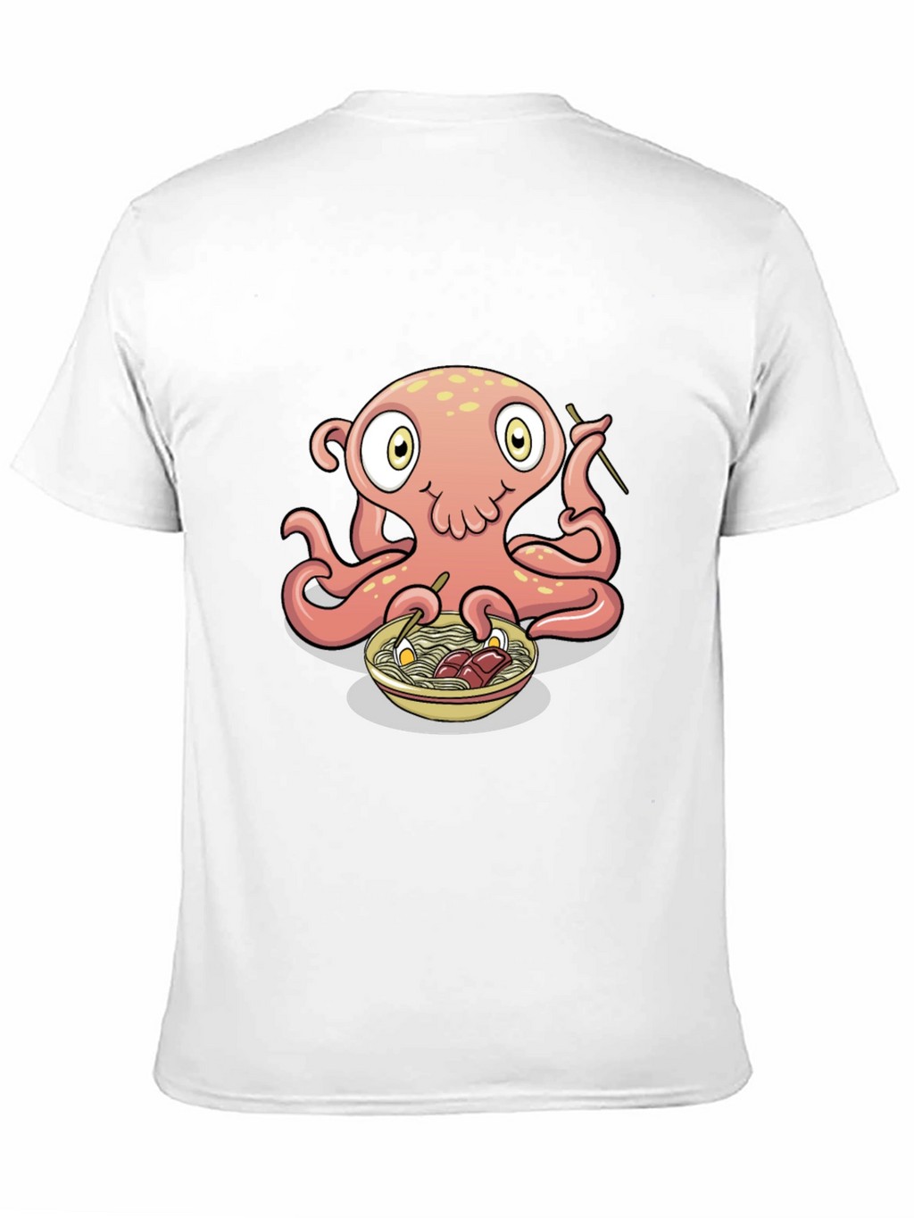 Octopus Ramen Graphic Tee - Black Cotton T-Shirt