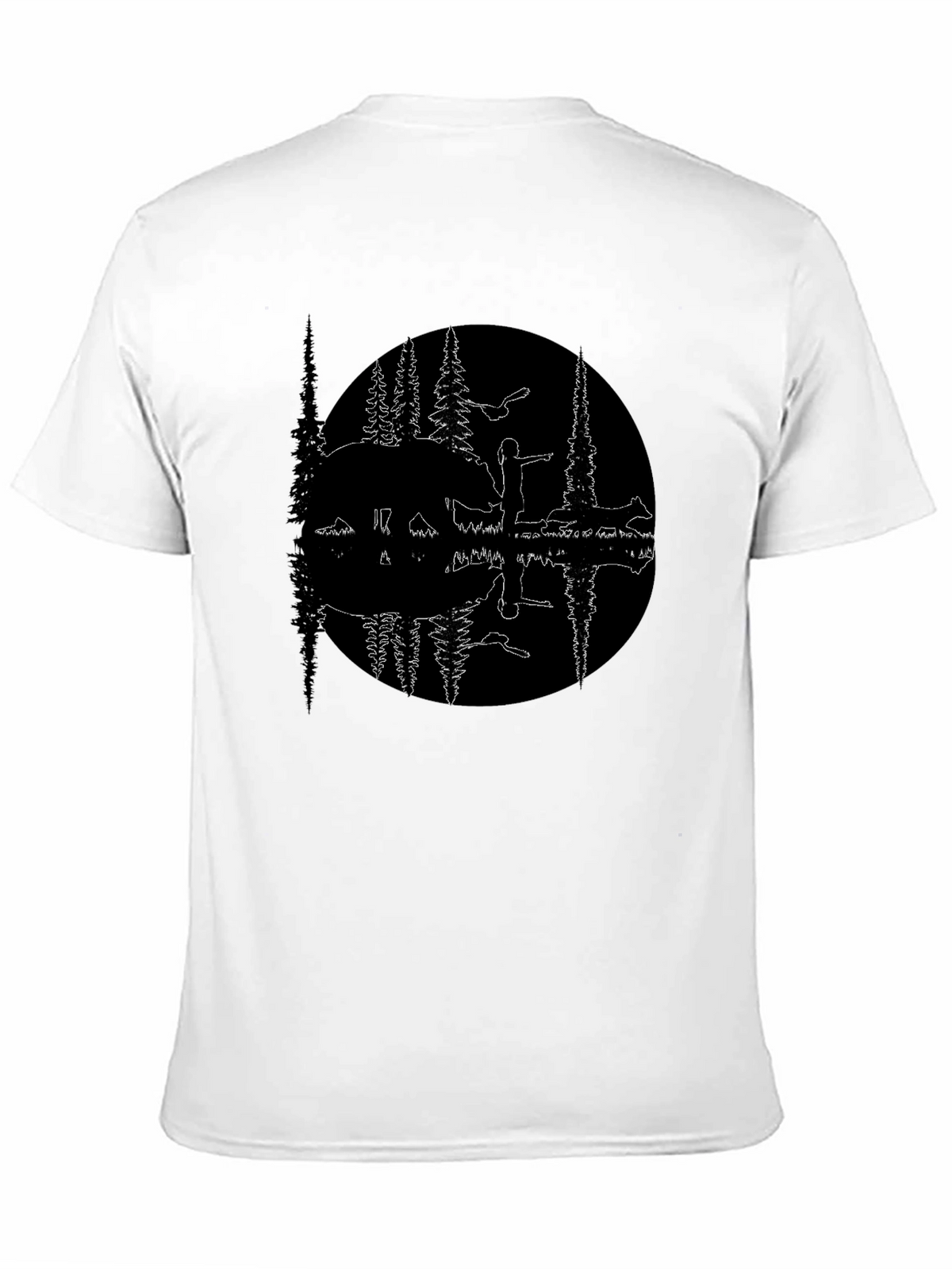 Nature Reflection Black T-Shirt