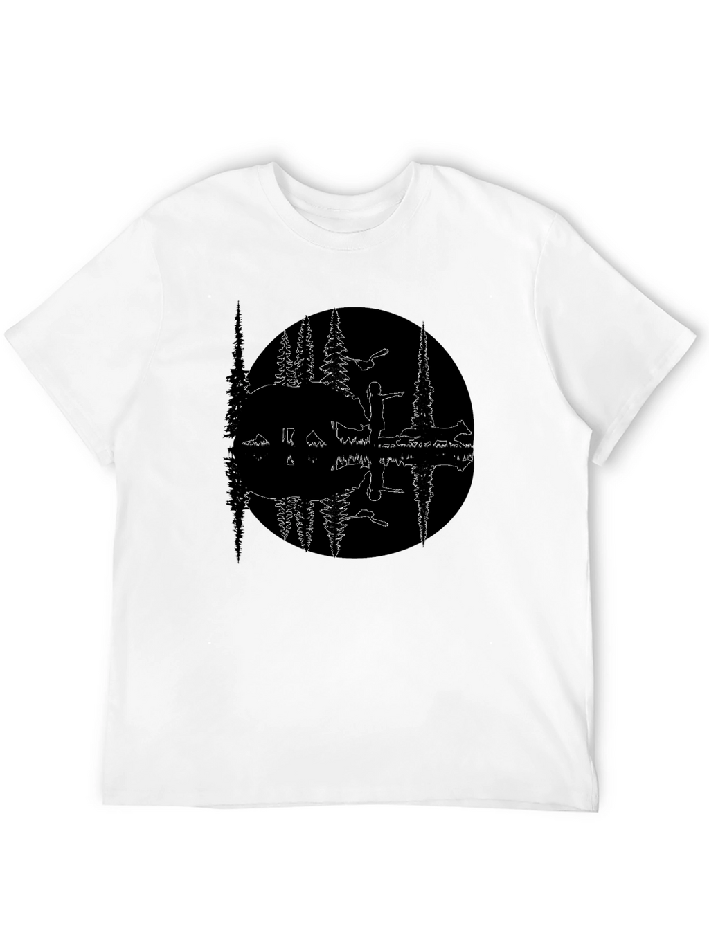 Nature Reflection Black T-Shirt