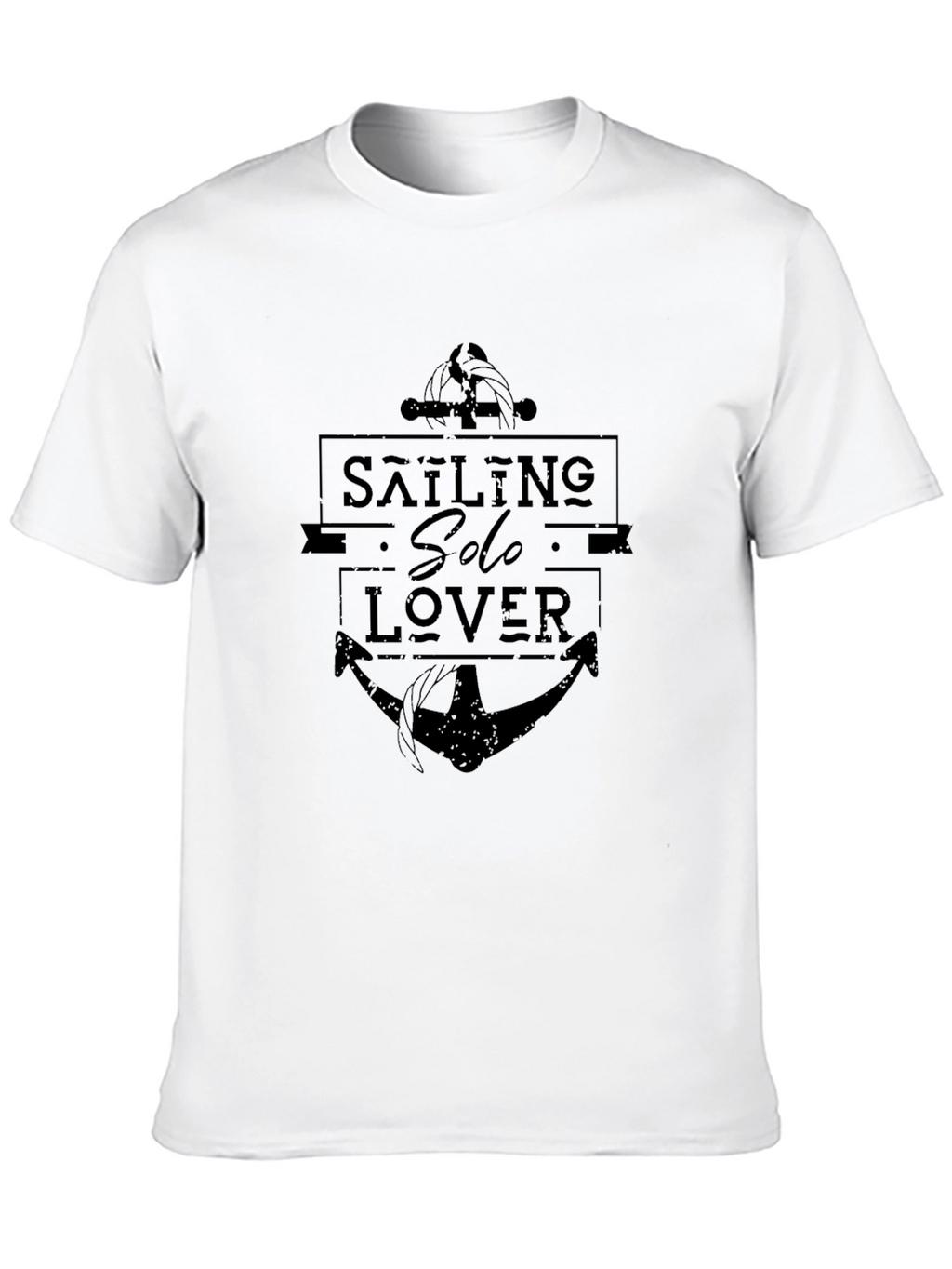 Sailing Solo Lover Black Graphic Tee