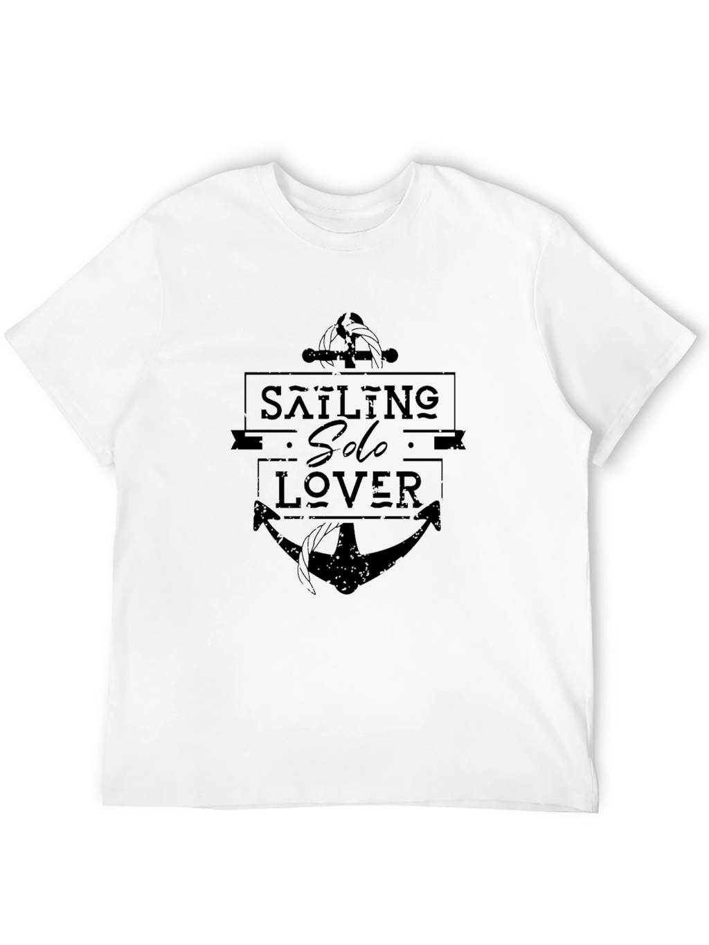 Sailing Solo Lover Black Graphic Tee