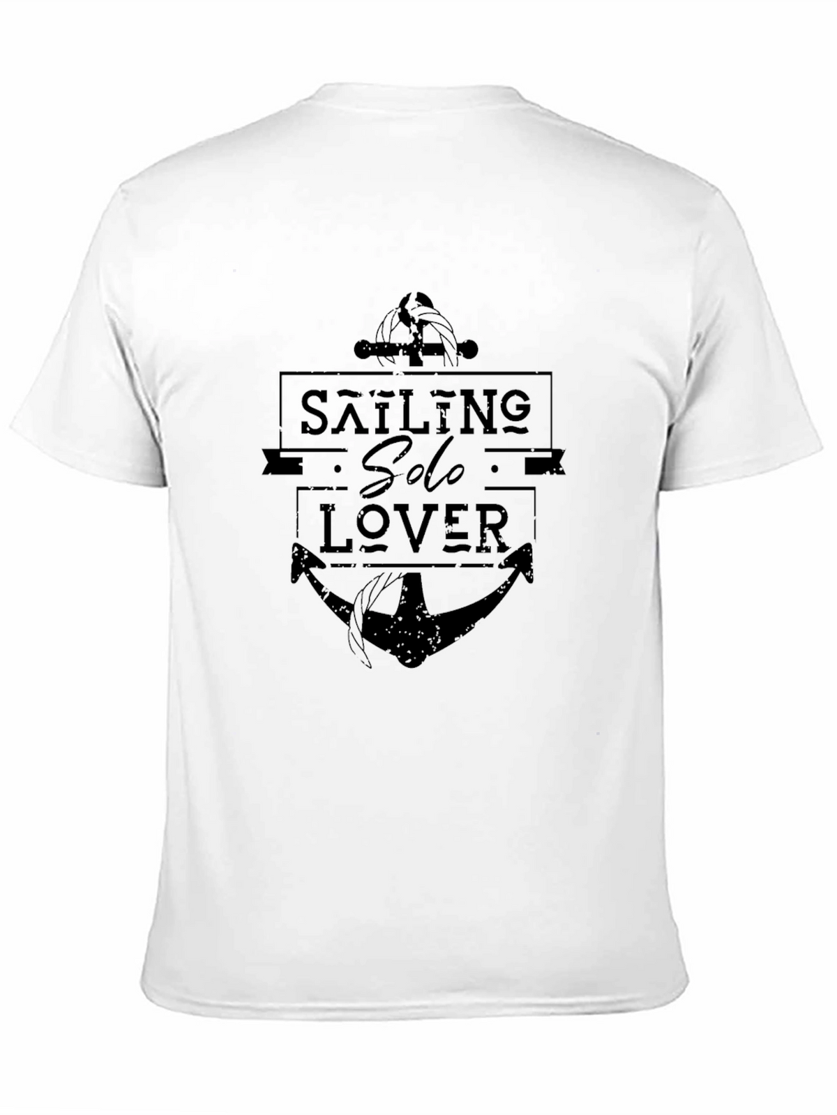 Sailing Solo Lover Black Graphic Tee