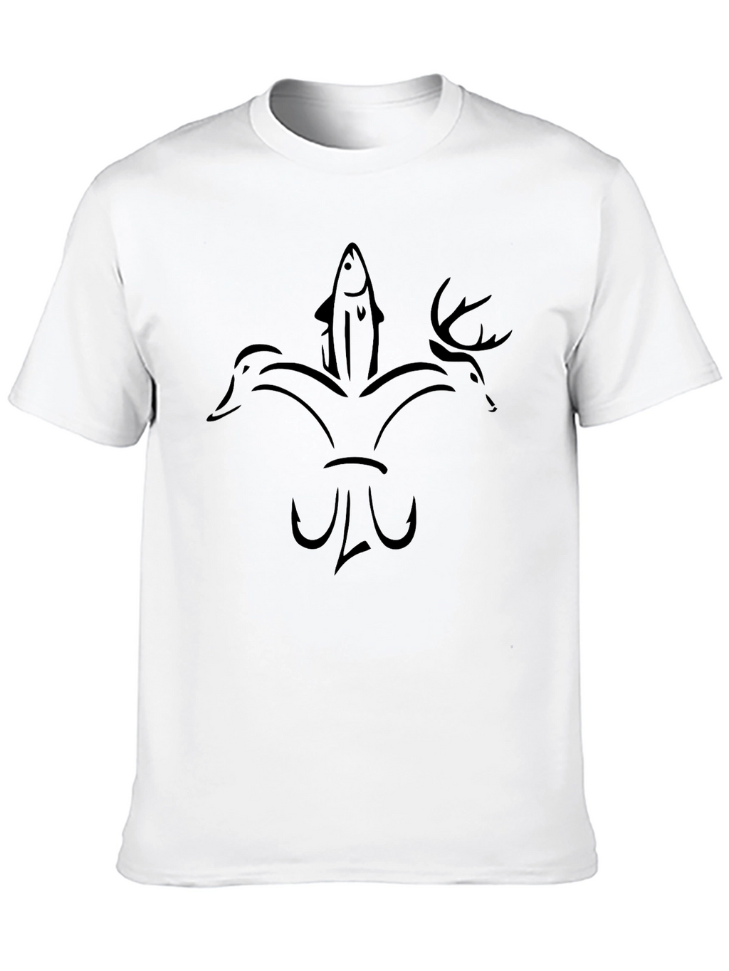 Hunting & Fishing Black Graphic Tee