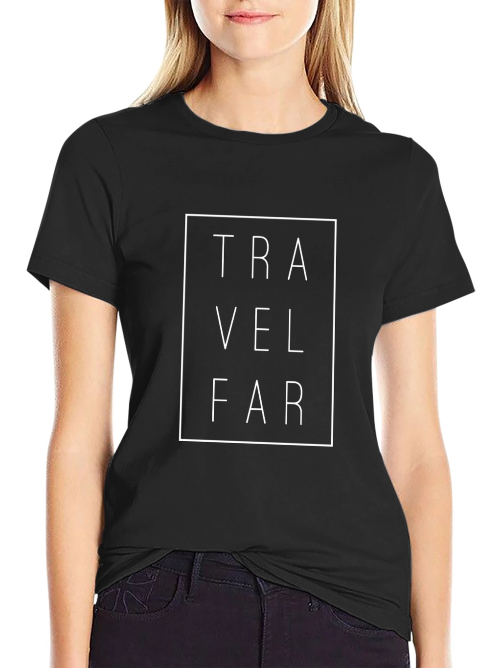 Travel Far Black Graphic Tee - Adventure Ready