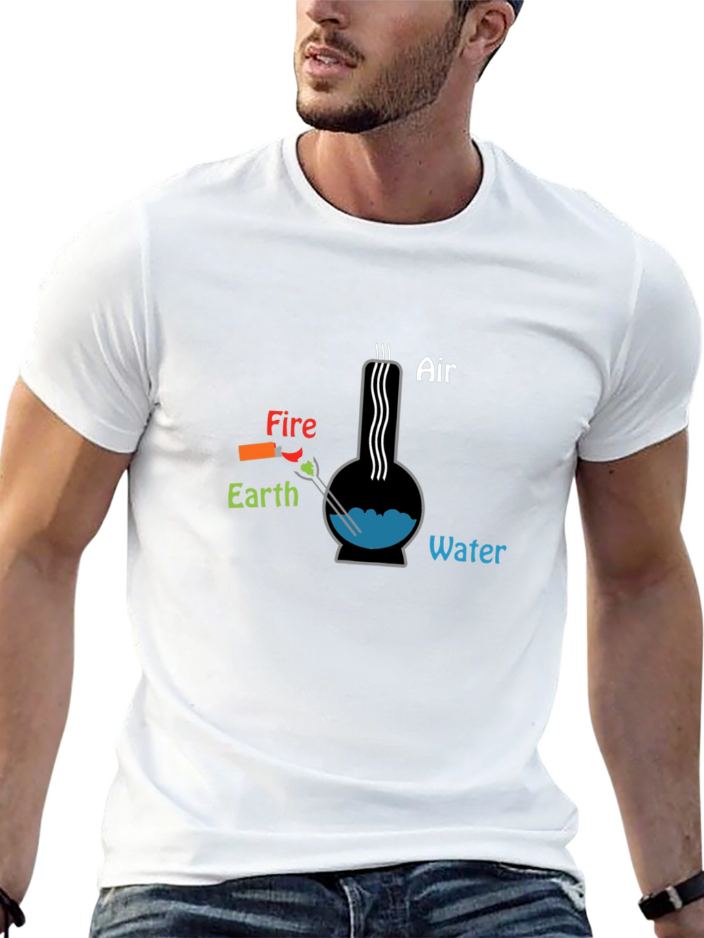 Elements Bong T-Shirt - Novelty Graphic Tee