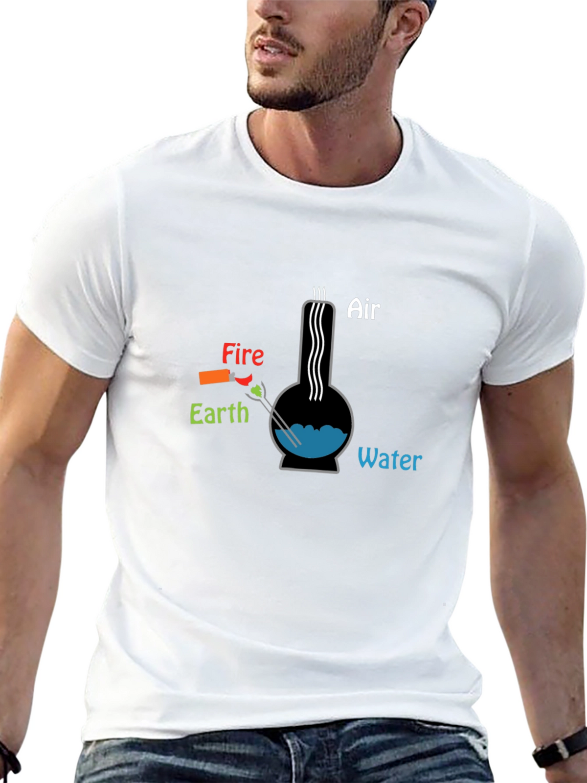 Elements Bong T-Shirt - Novelty Graphic Tee