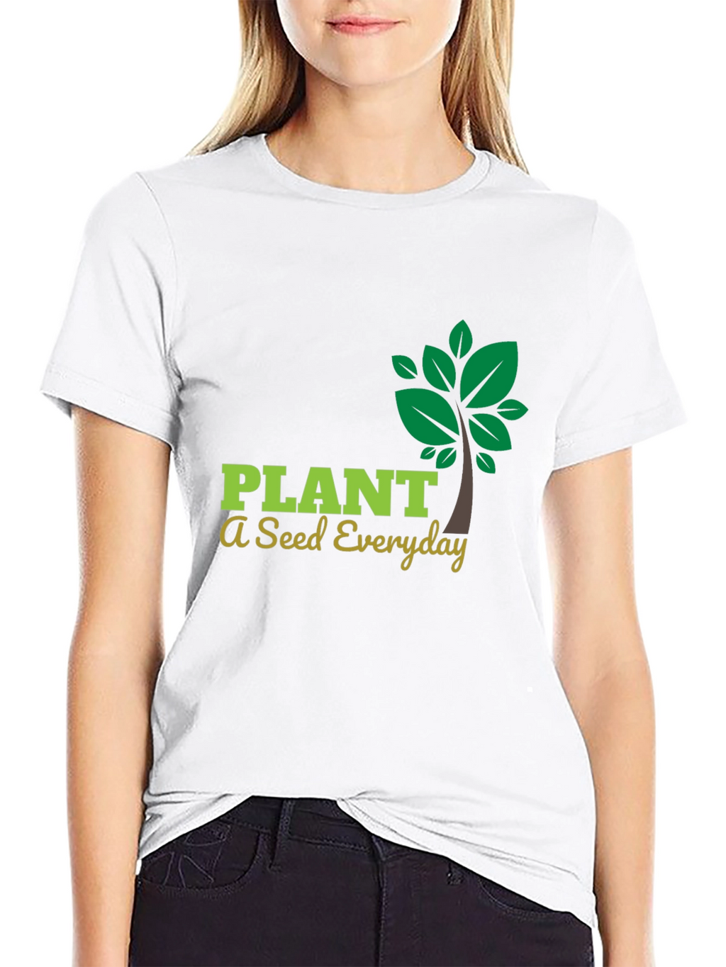 Plant a Seed Everyday Graphic Tee - Black