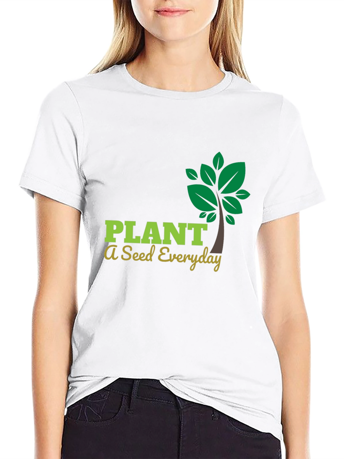 Plant a Seed Everyday Graphic Tee - Black