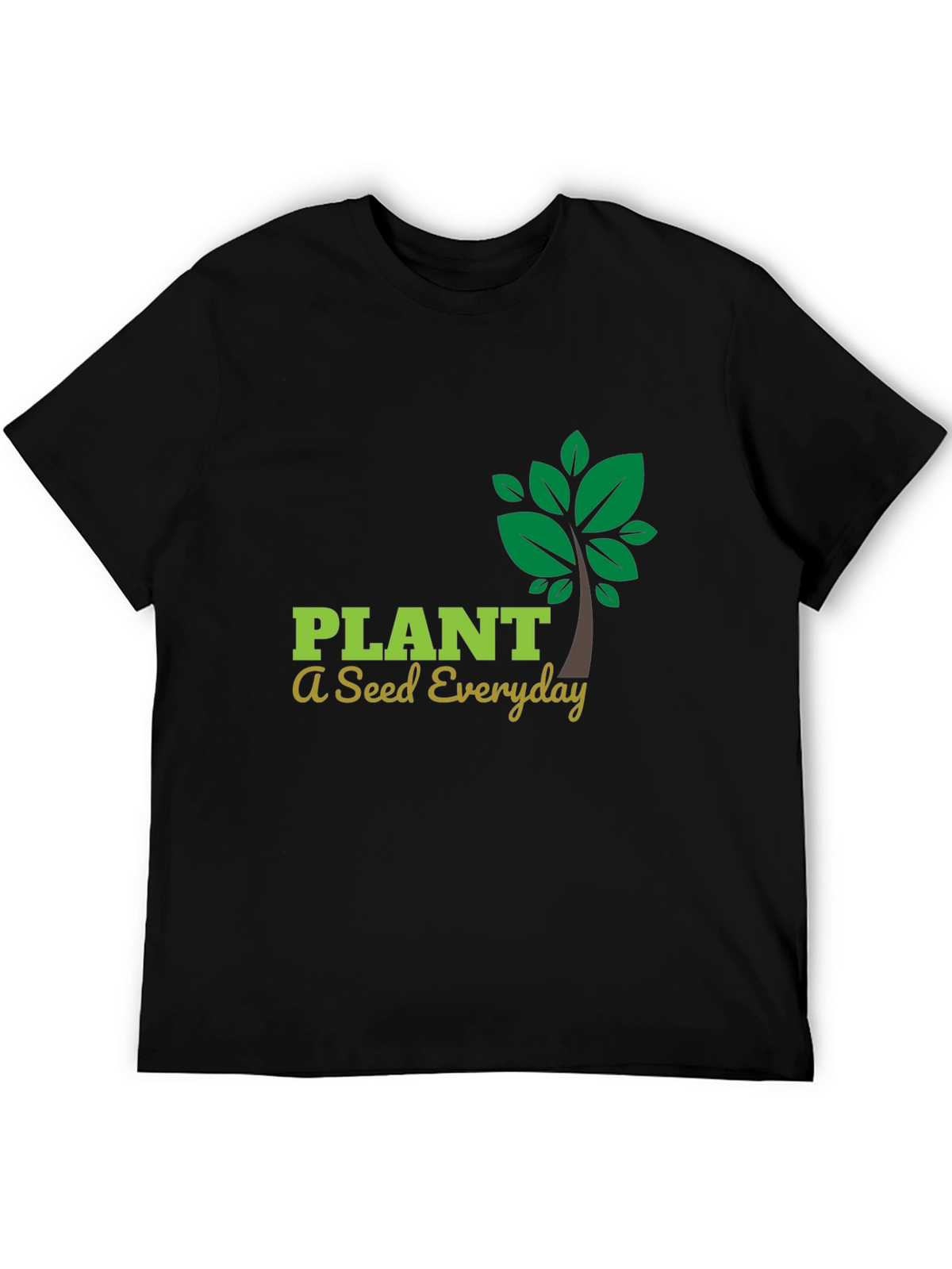 Plant a Seed Everyday Graphic Tee - Black