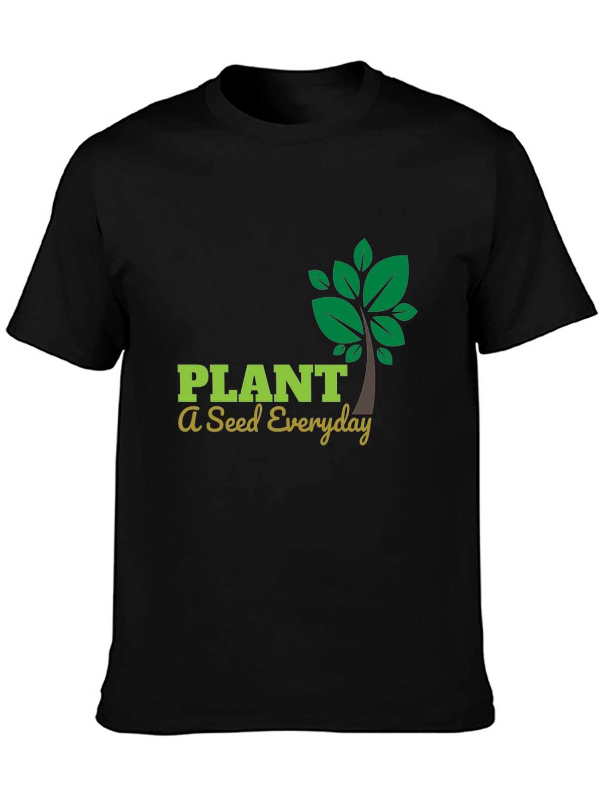 Plant a Seed Everyday Graphic Tee - Black
