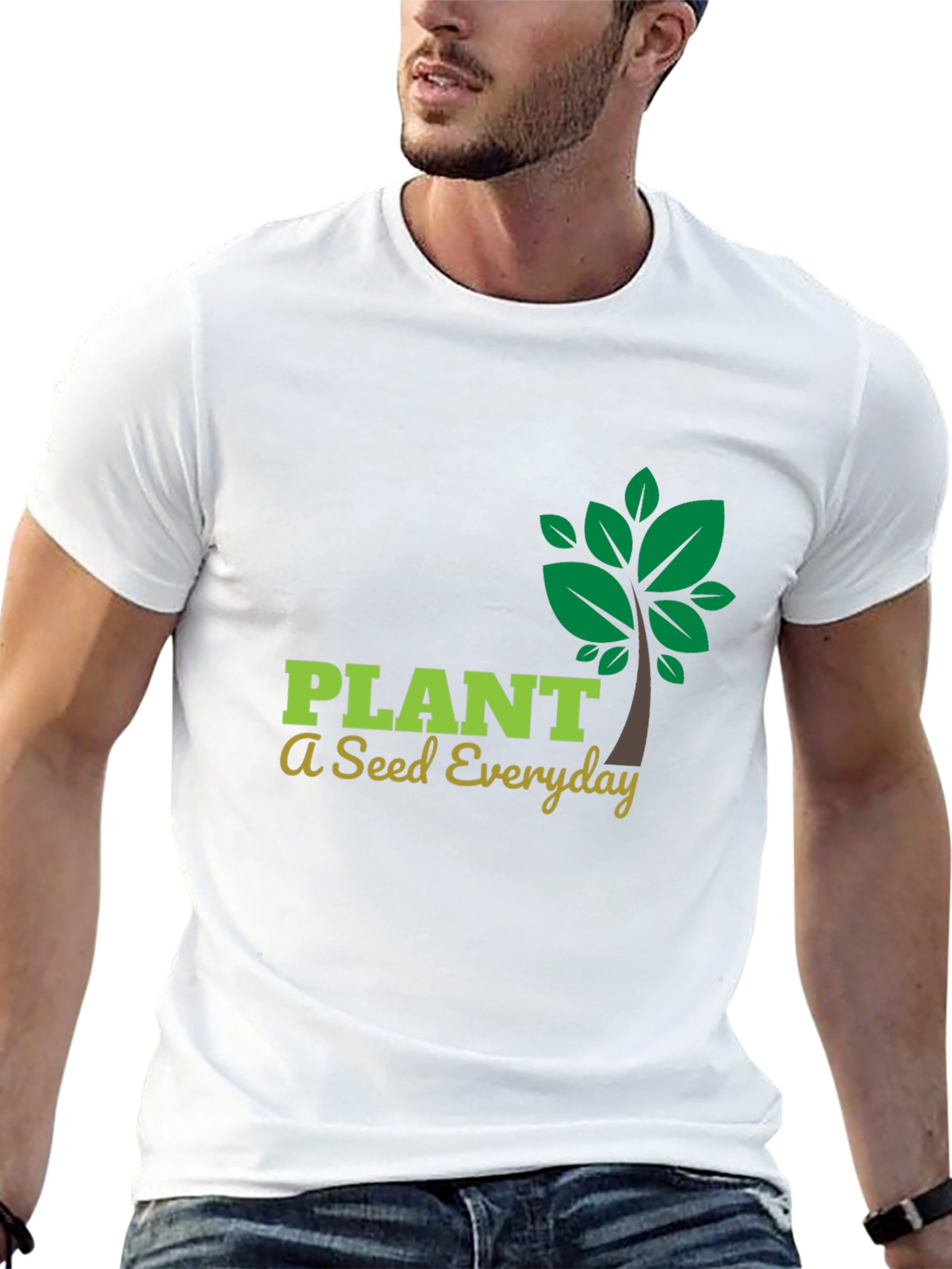 Plant a Seed Everyday Graphic Tee - Black