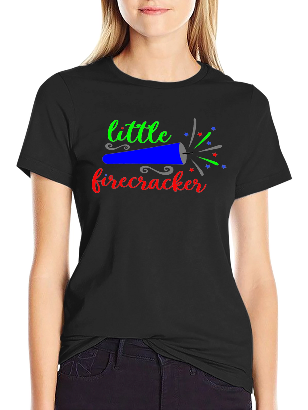 Little Firecracker Graphic Tee - Black