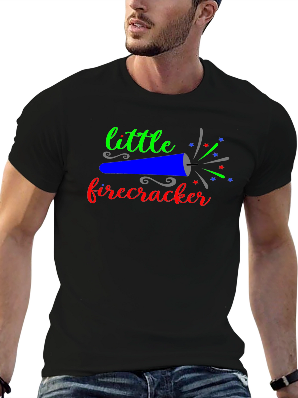 Little Firecracker Graphic Tee - Black