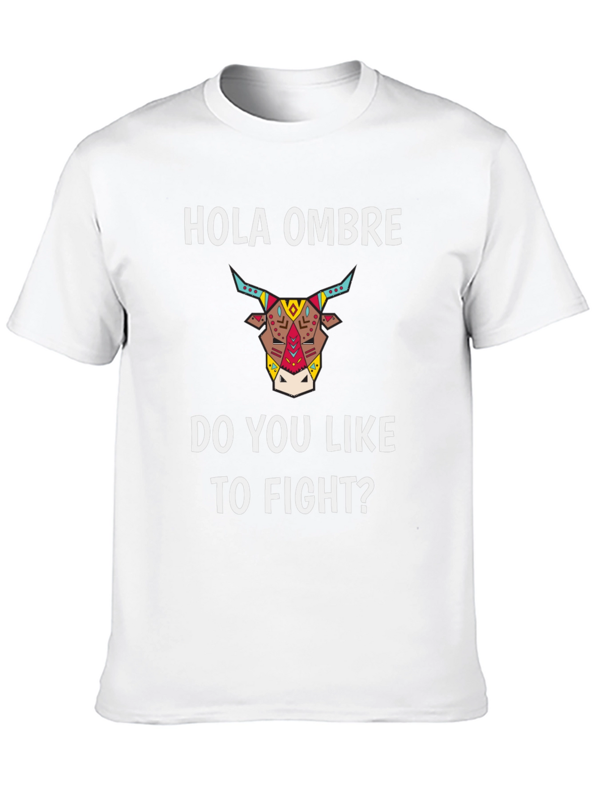Hola Ombre Fight Bull Black Graphic Tee