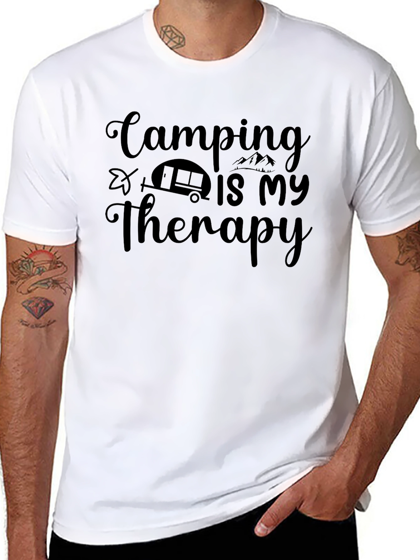 Camping Is My Therapy Graphic T-Shirt