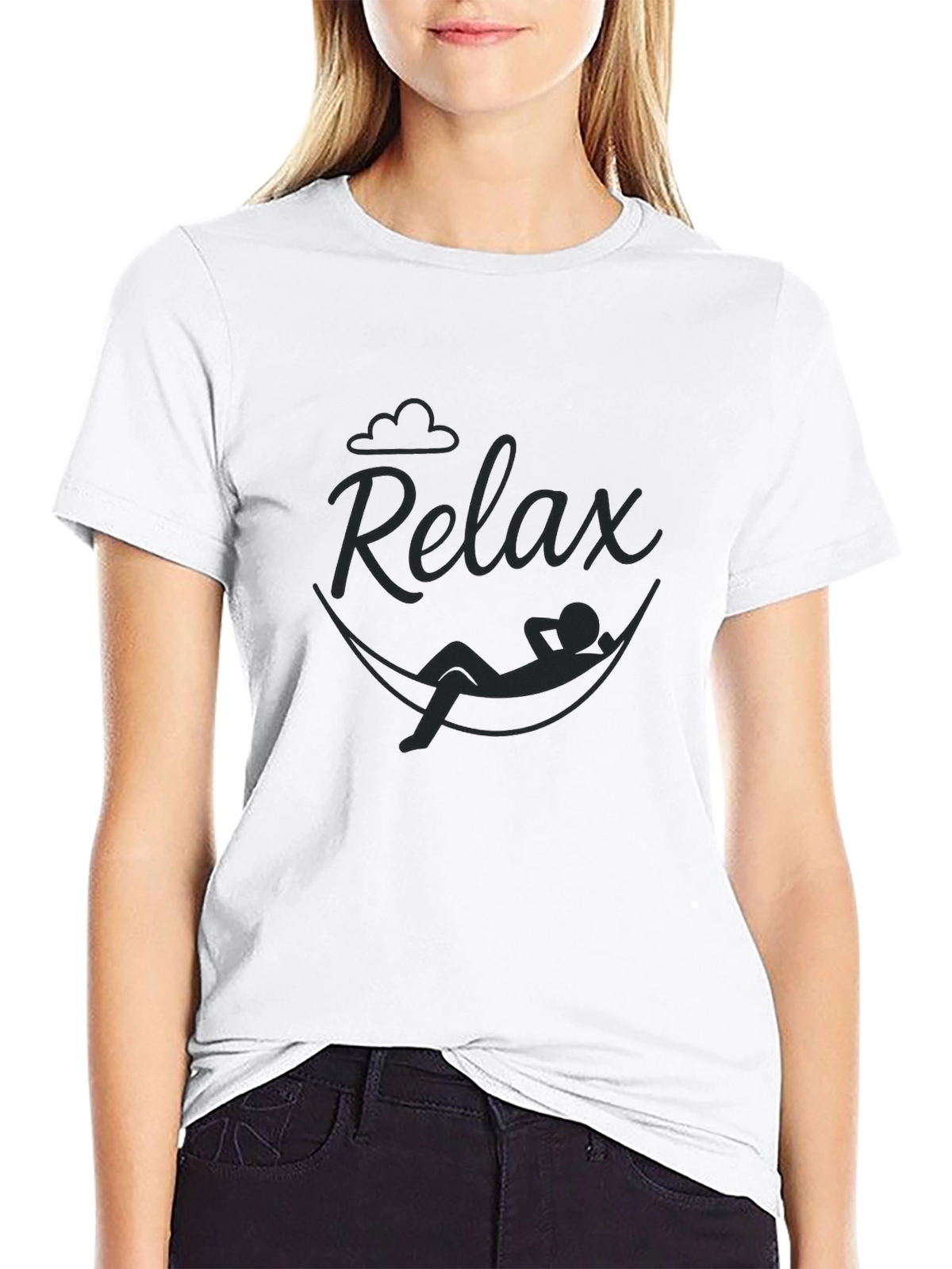 Relax Hammock Black T-Shirt