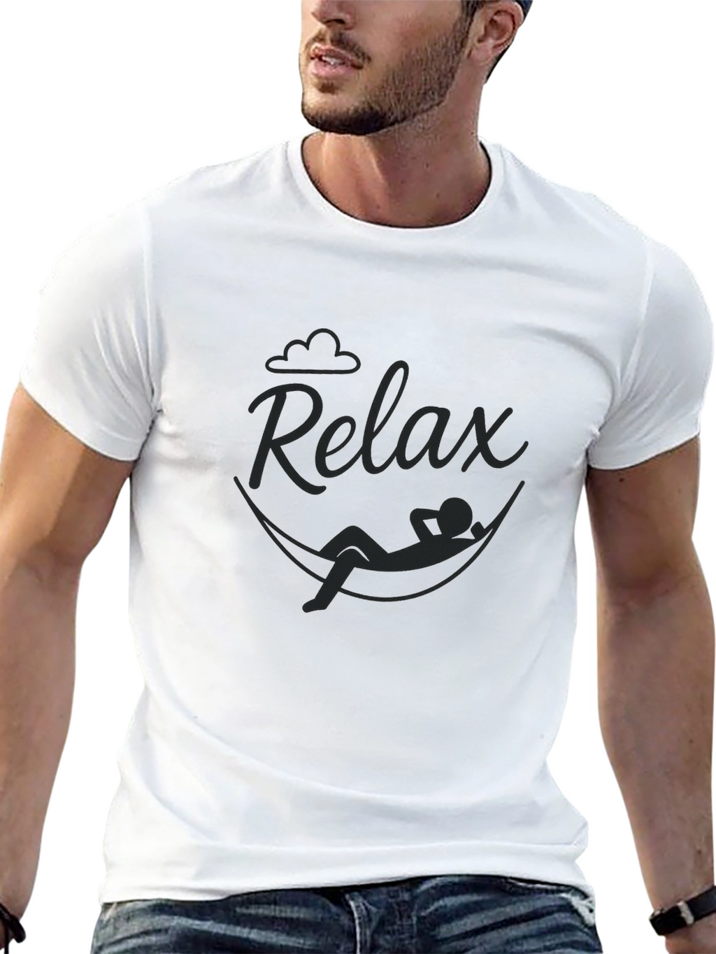 Relax Hammock Black T-Shirt