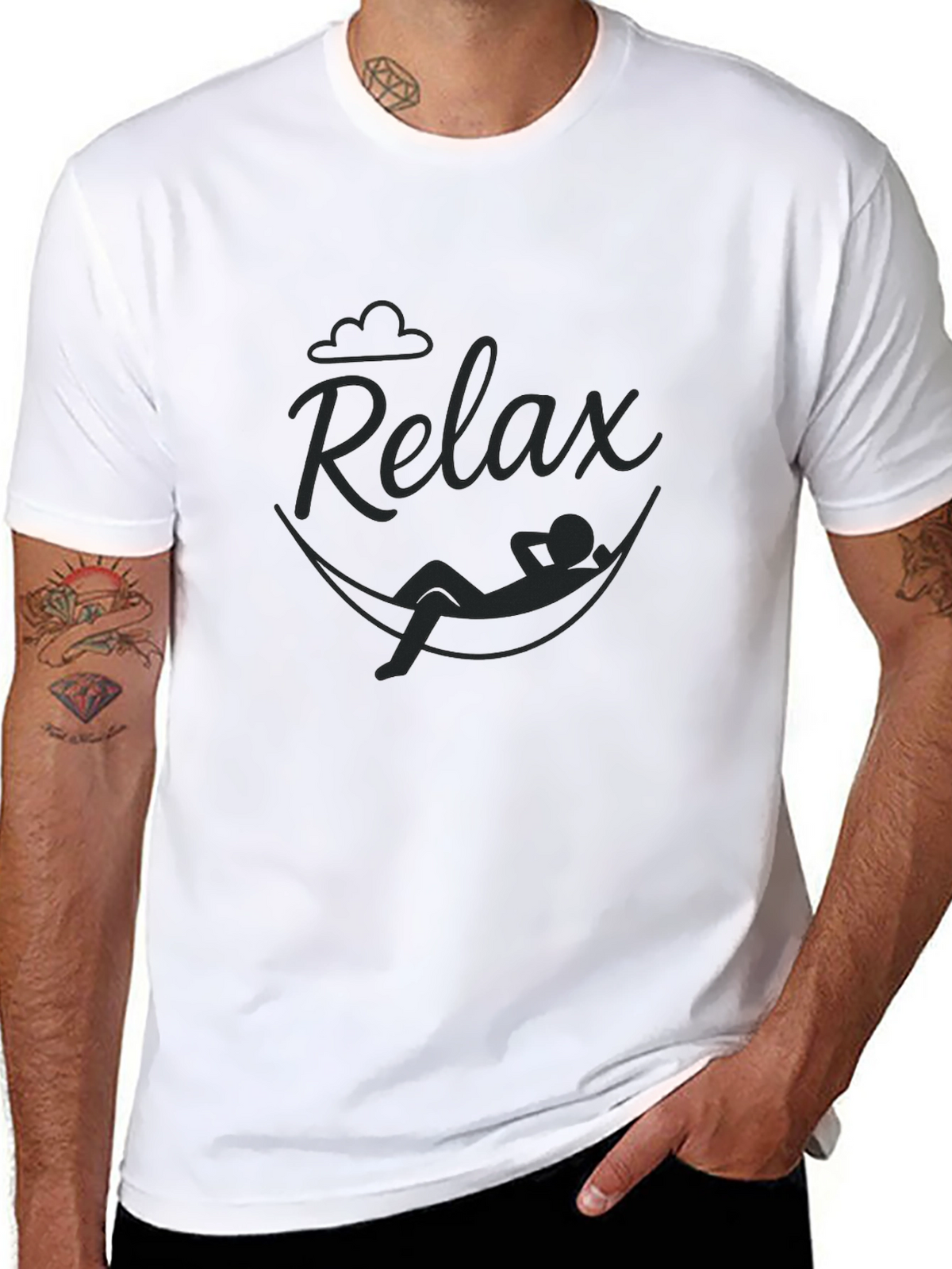 Relax Hammock Black T-Shirt