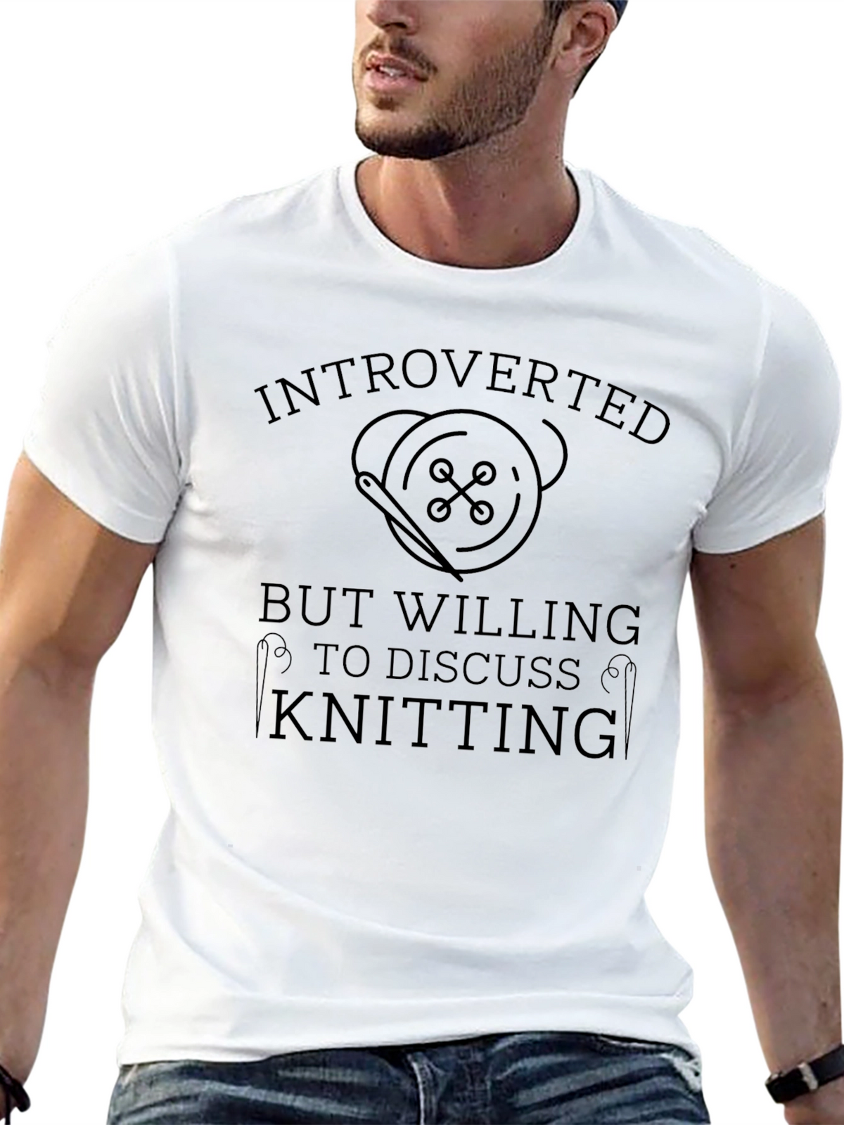 Introverted Knitting T-Shirt - Soft Cotton Tee