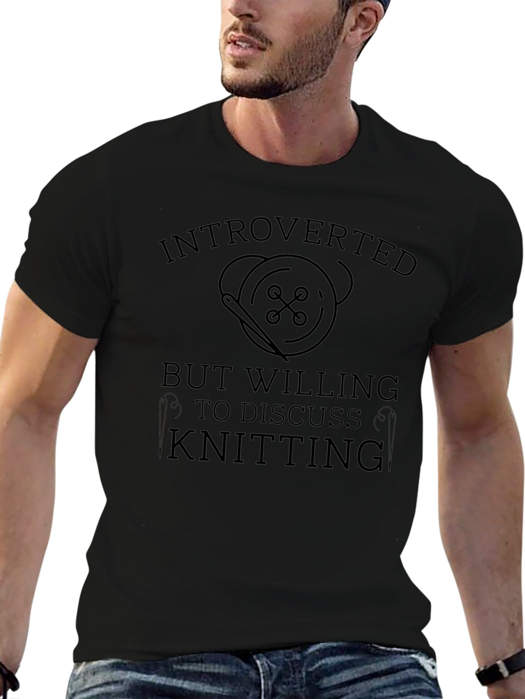 Introverted Knitting T-Shirt - Soft Cotton Tee