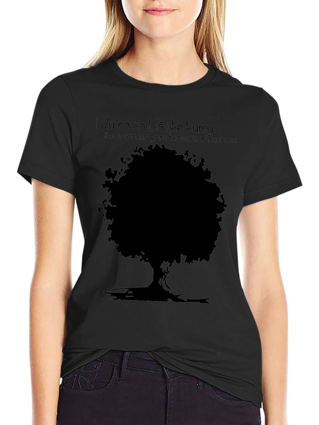 Tree Graphic Mens Black T-Shirt