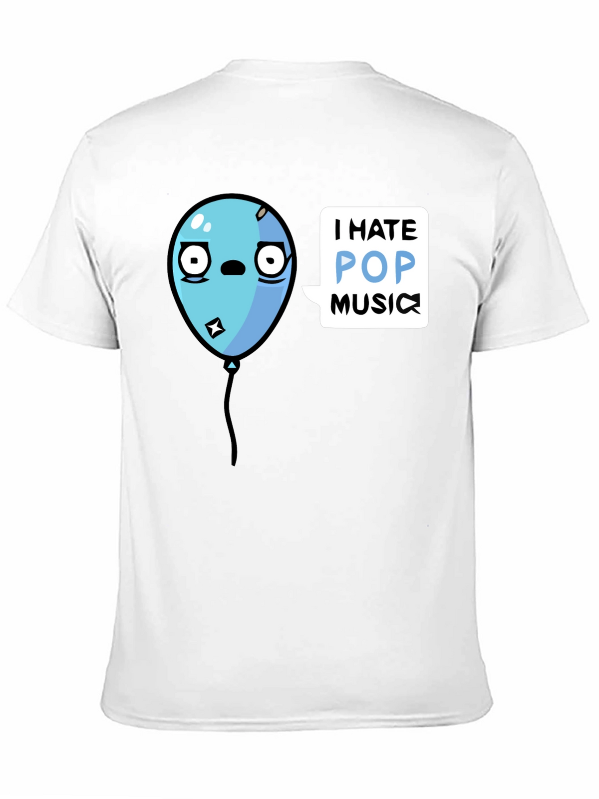 I Hate Pop Music Balloon Graphic Tee - Black