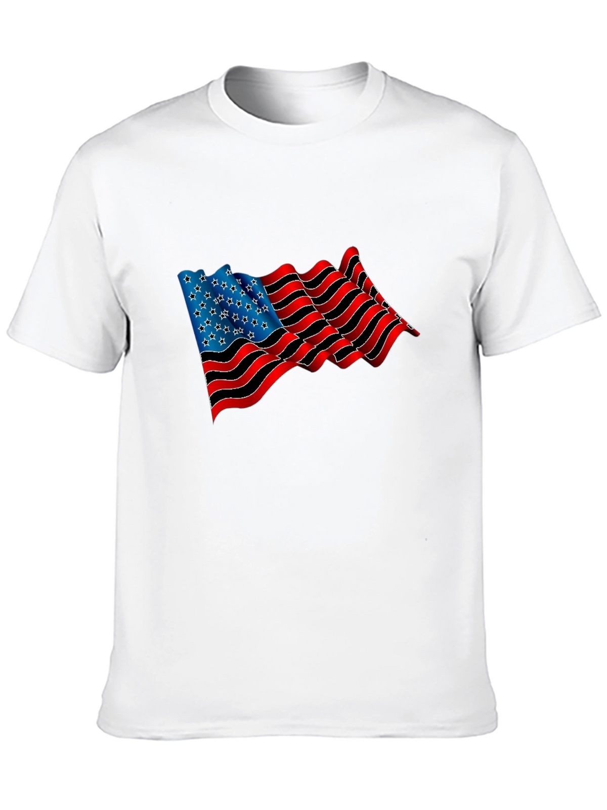 American Flag Graphic Black T-Shirt