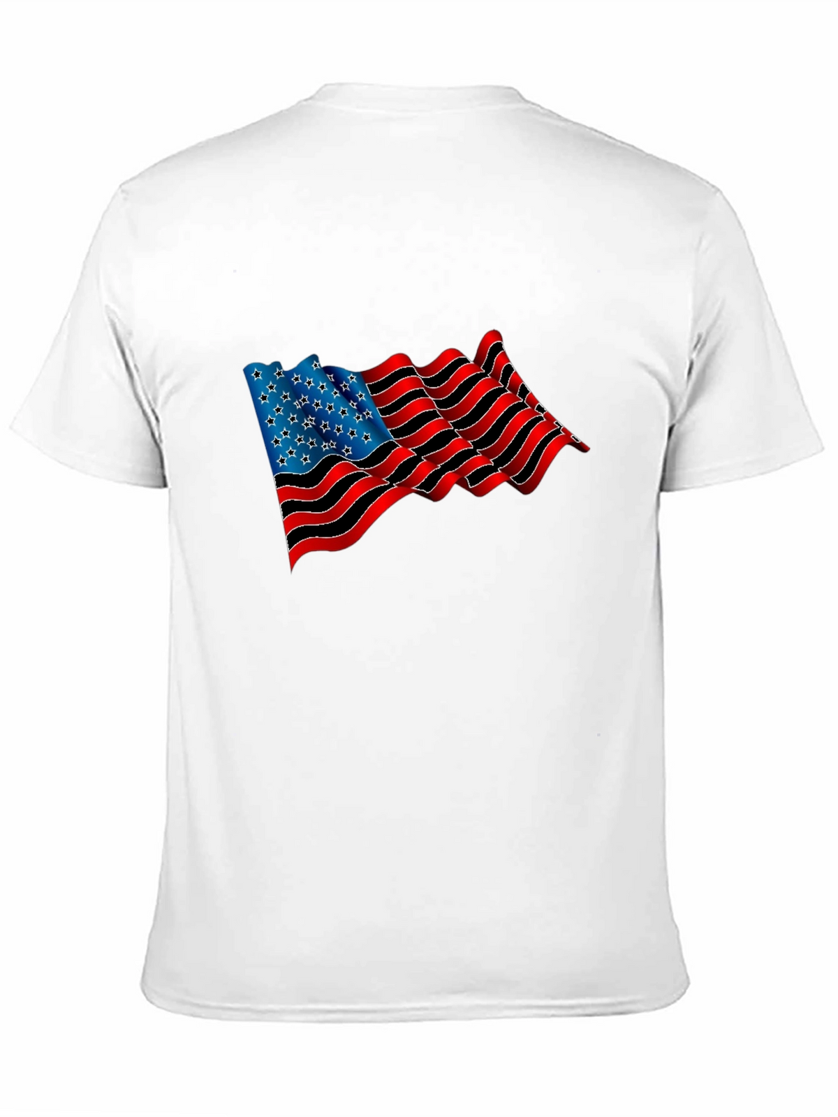 American Flag Graphic Black T-Shirt