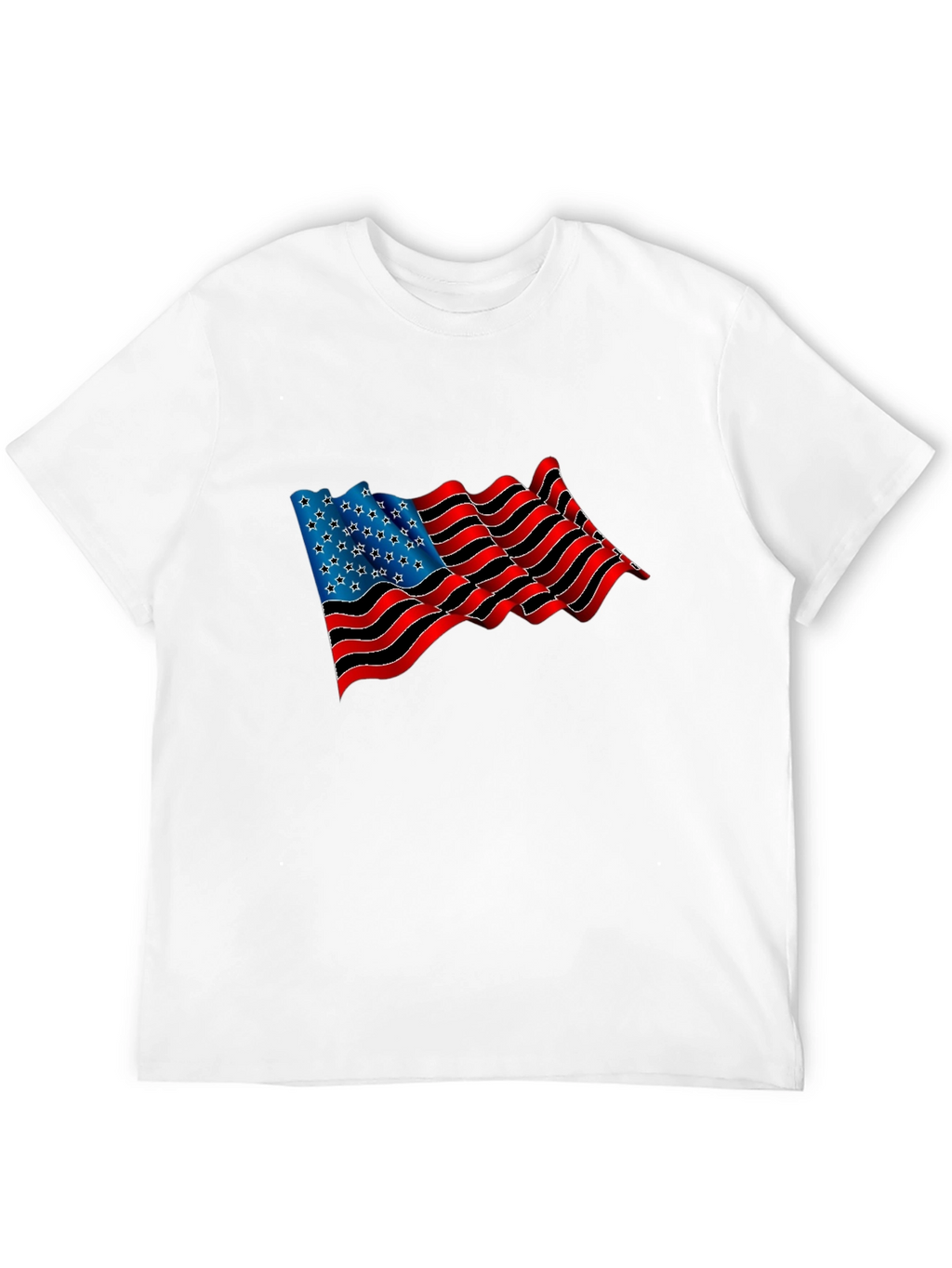 American Flag Graphic Black T-Shirt