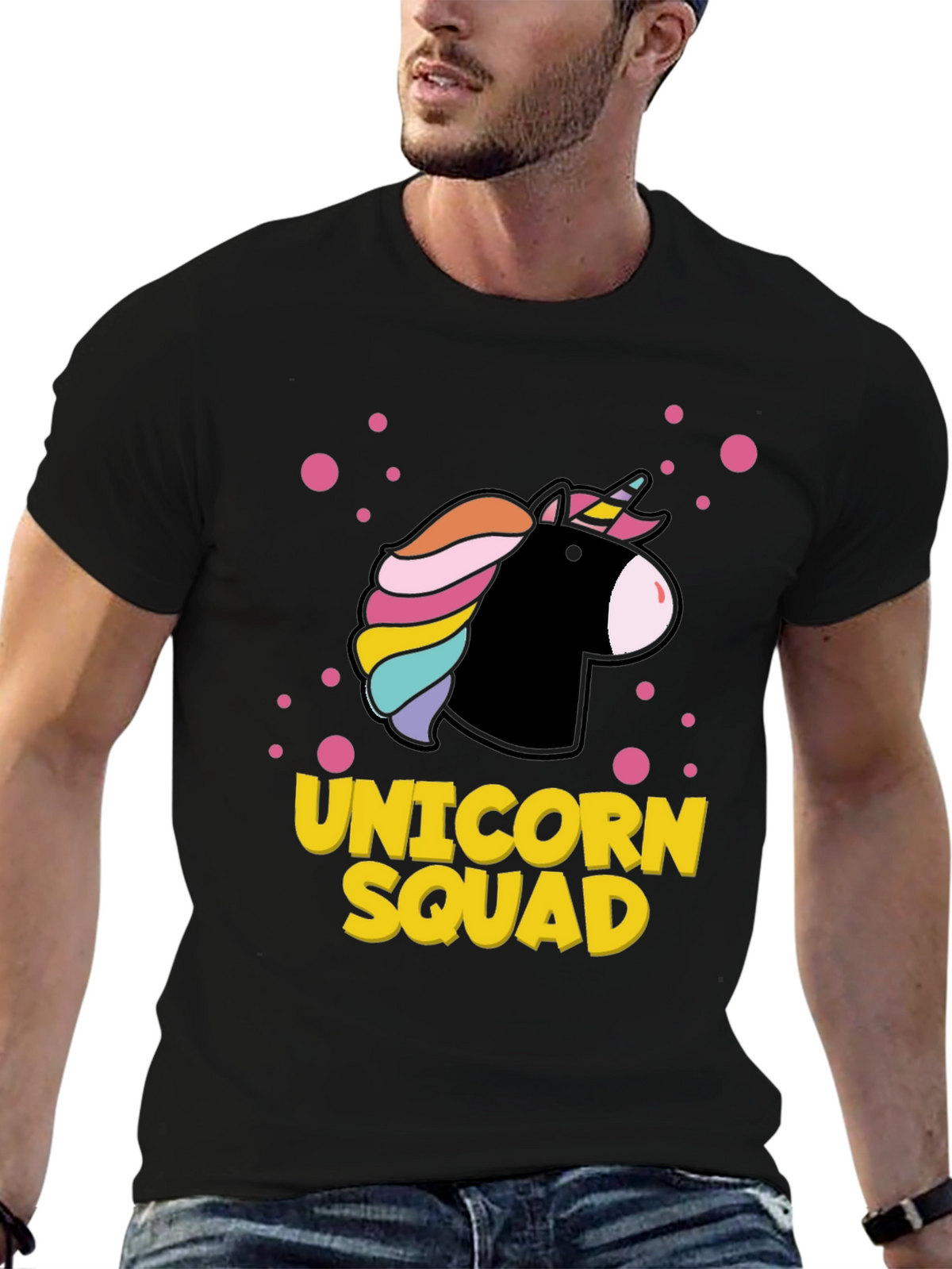 Unicorn Squad Graphic Tee - Black