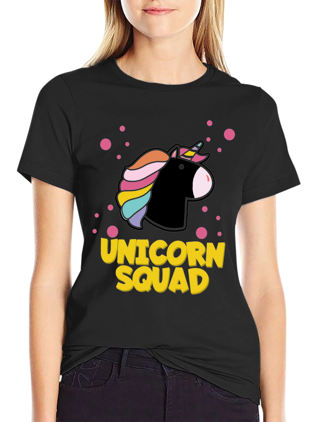 Unicorn Squad Graphic Tee - Black