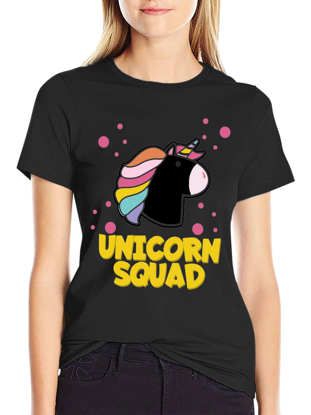 Unicorn Squad Graphic Tee - Black