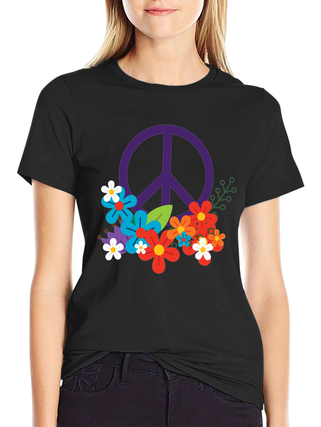 Peace & Flowers Graphic T-Shirt