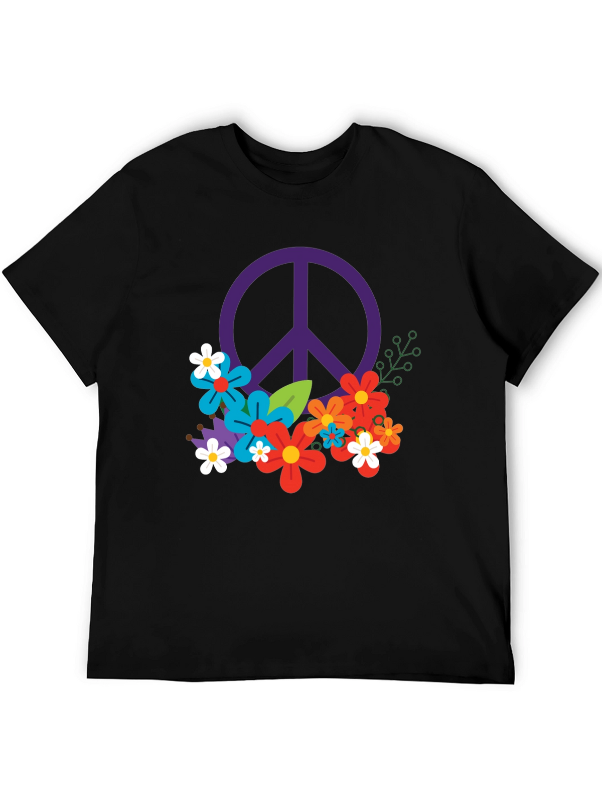 Peace & Flowers Graphic T-Shirt