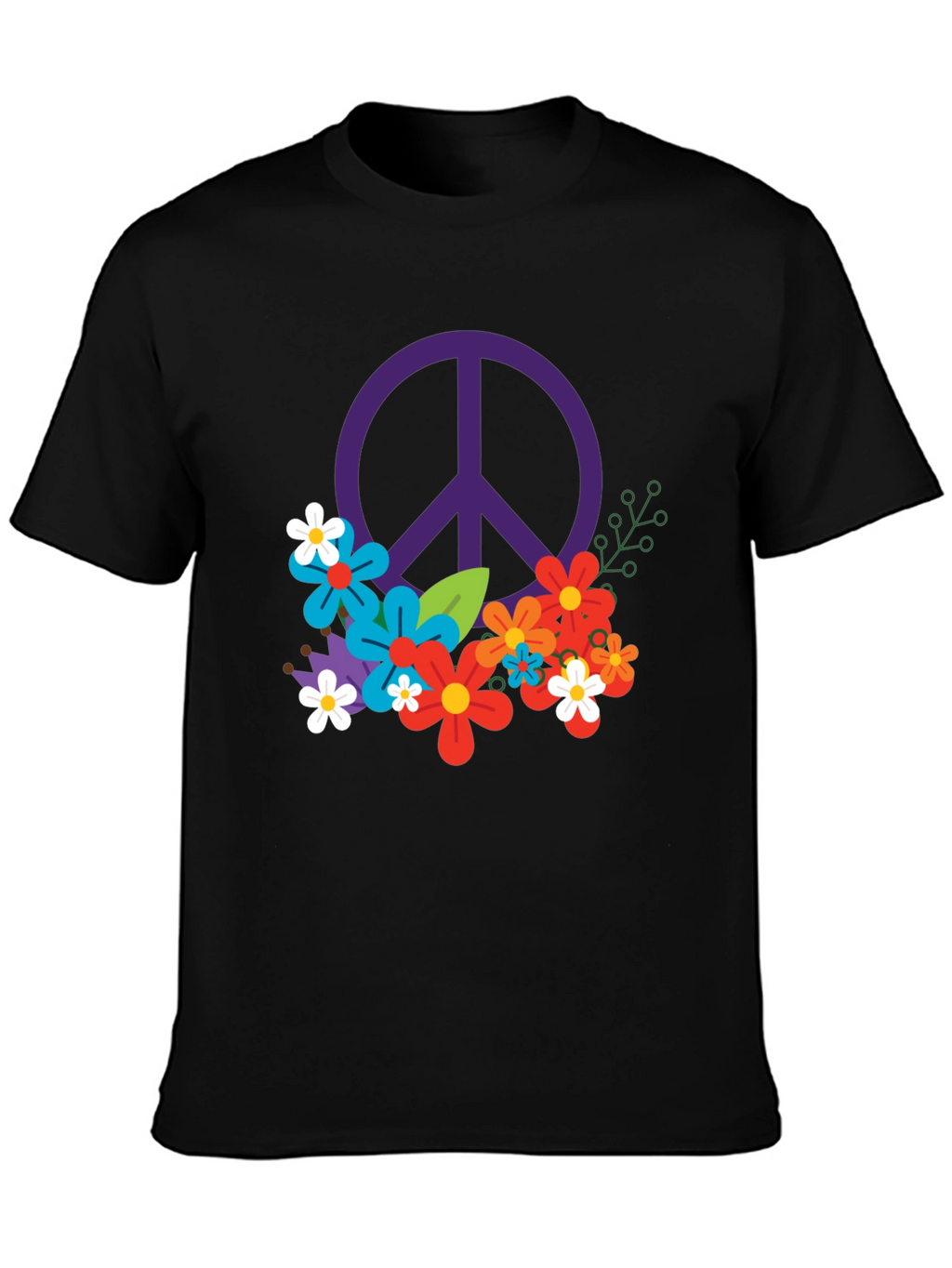 Peace & Flowers Graphic T-Shirt