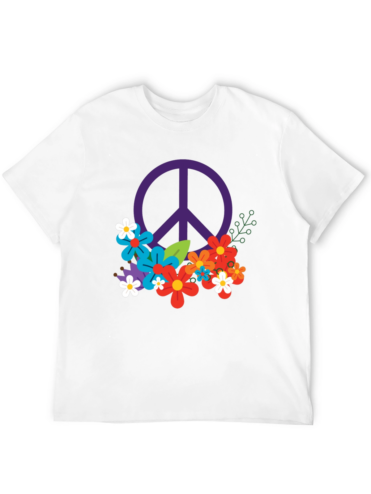 Peace & Flowers Graphic T-Shirt
