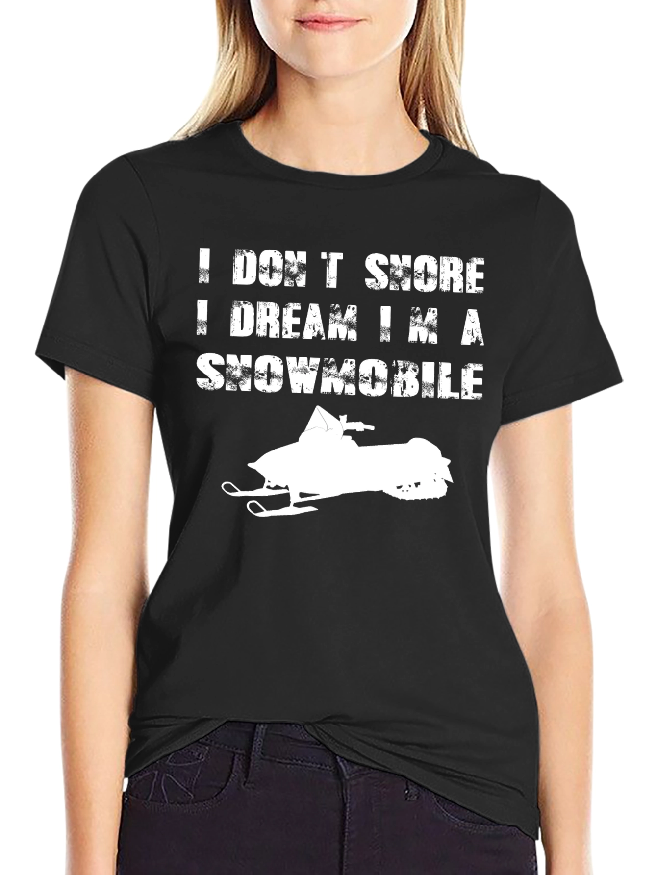 Snowmobile Dream T-Shirt - Black Graphic Tee