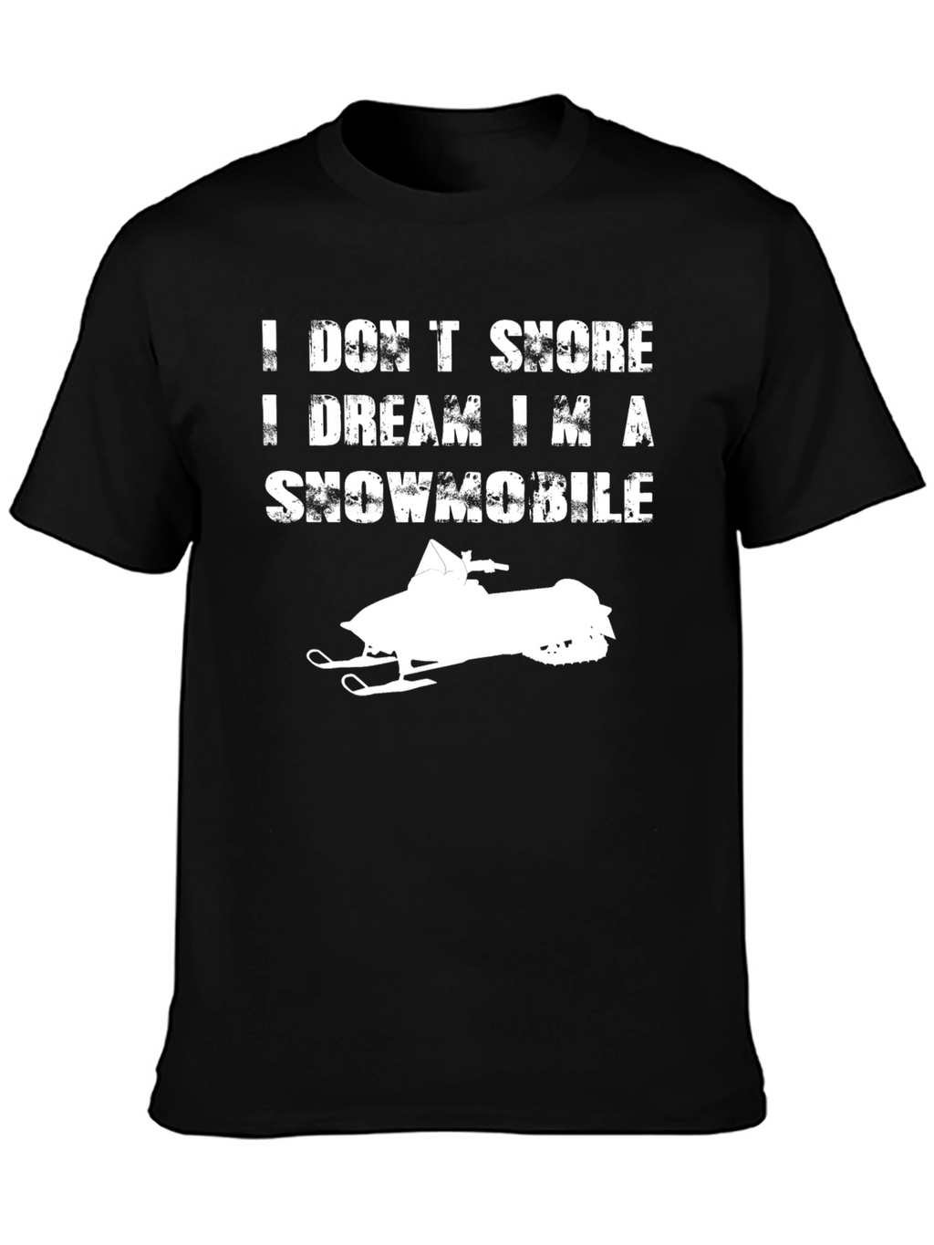 Snowmobile Dream T-Shirt - Black Graphic Tee