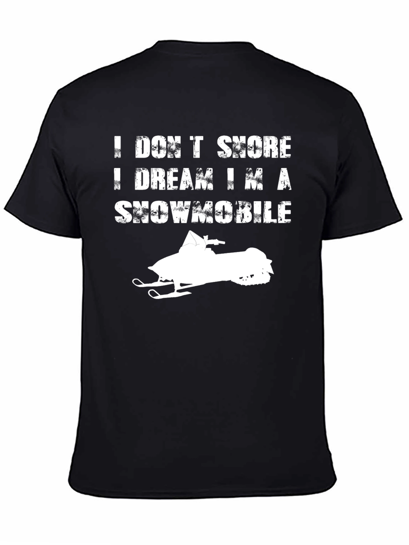 Snowmobile Dream T-Shirt - Black Graphic Tee