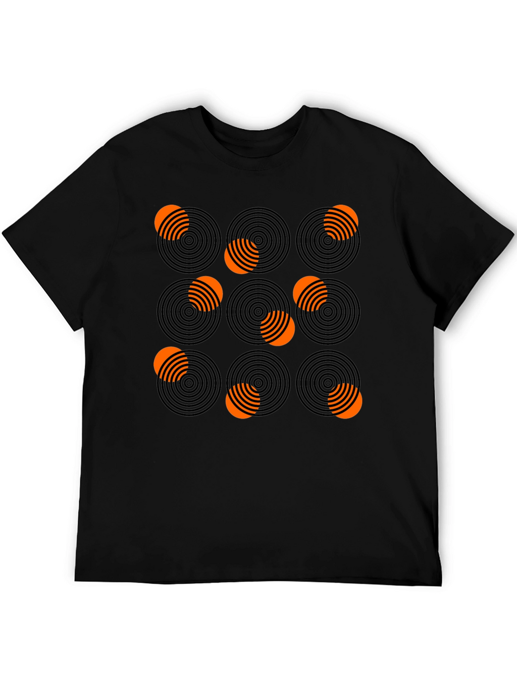 Abstract Circle Pattern Graphic Tee