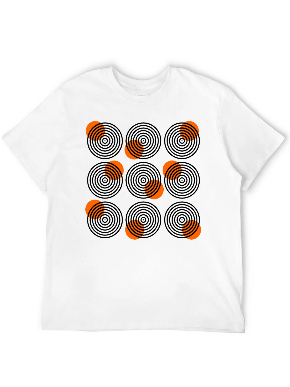 Abstract Circle Pattern Graphic Tee