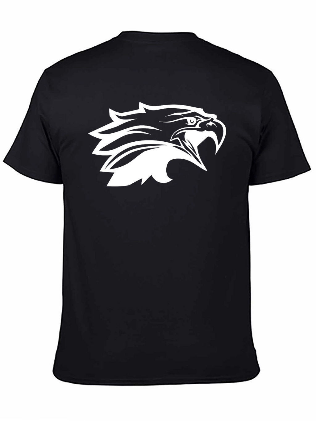 Black T-Shirt with Eagle Head Graphic
