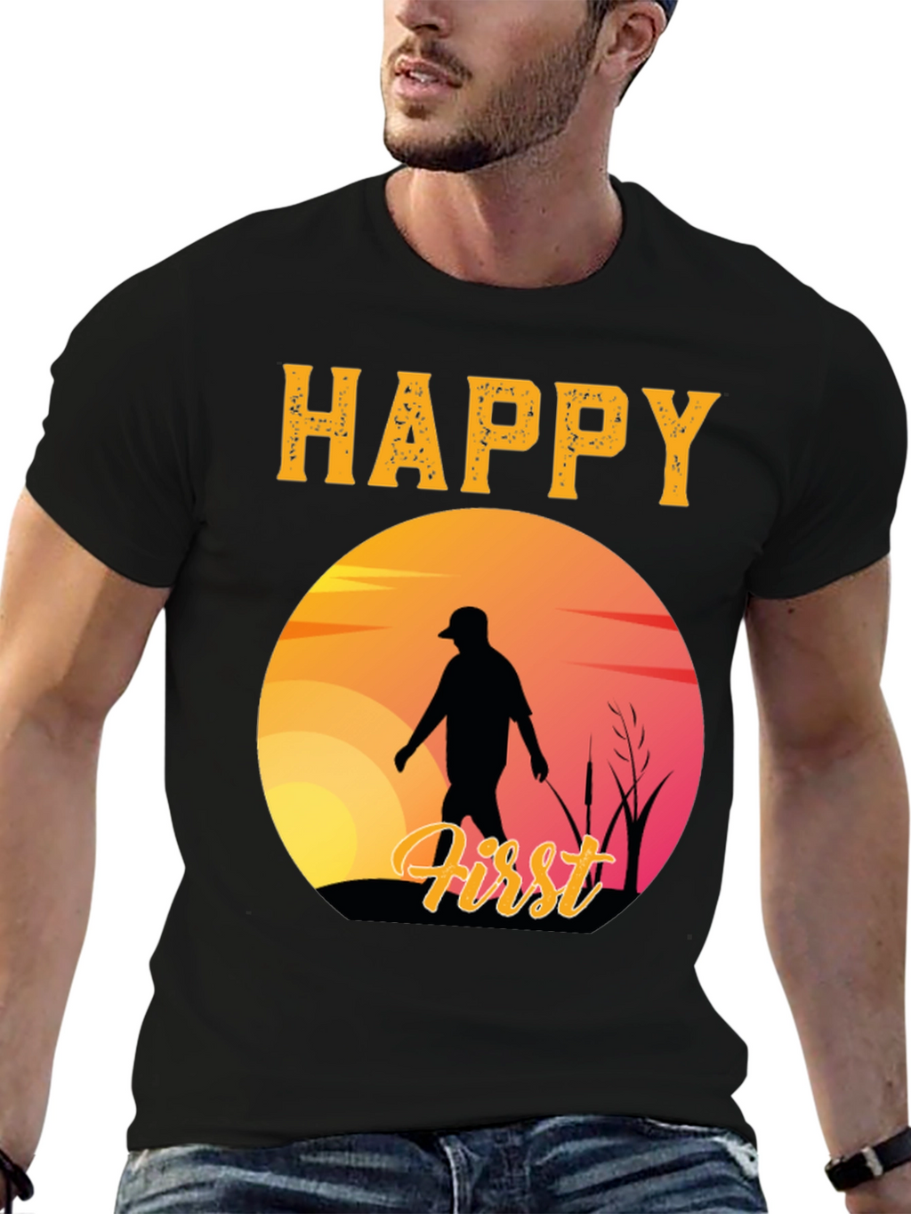 Happy First Fishing Trip Graphic T-Shirt