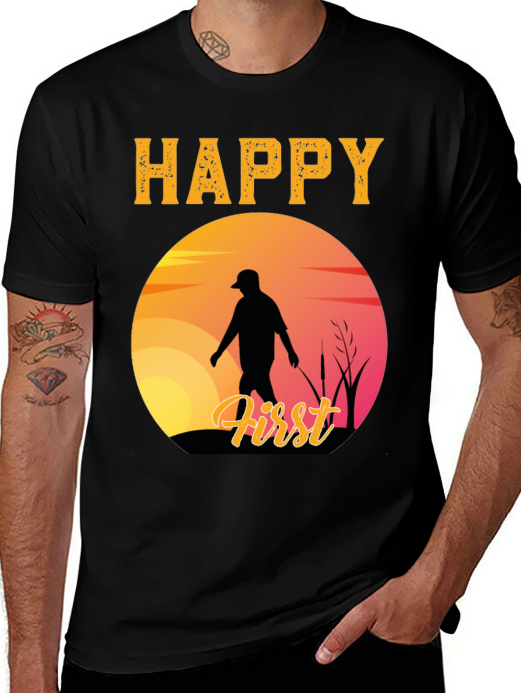Happy First Fishing Trip Graphic T-Shirt