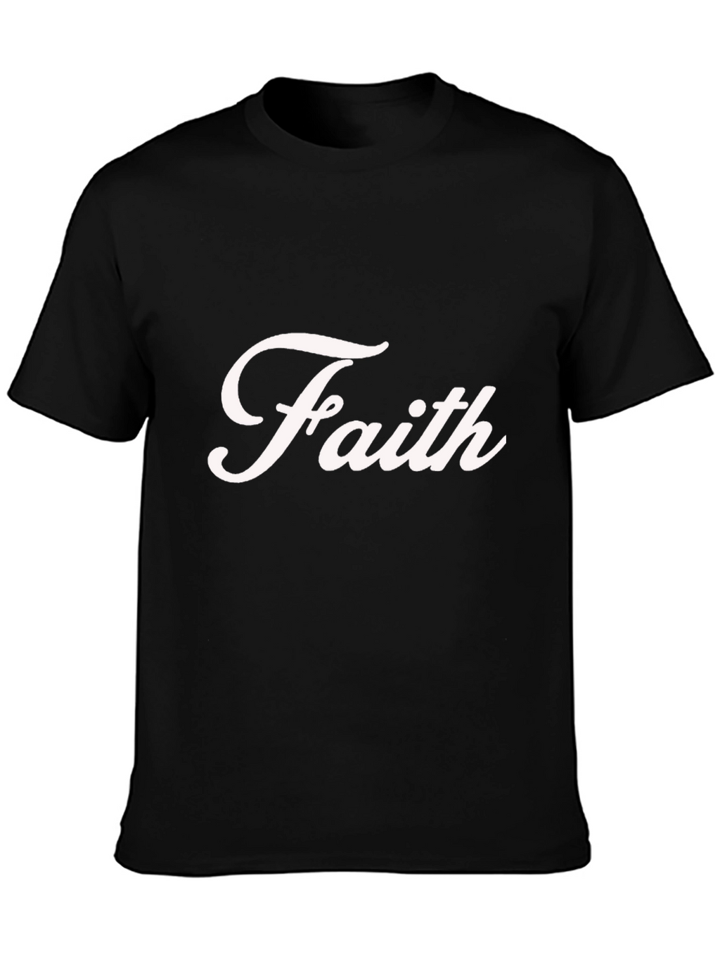 Faith Graphic Tee - Casual Black Cotton T-Shirt