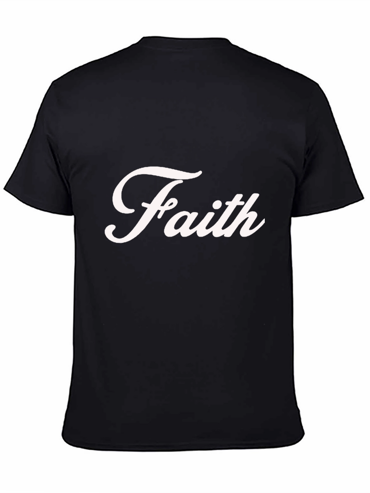 Faith Graphic Tee - Casual Black Cotton T-Shirt
