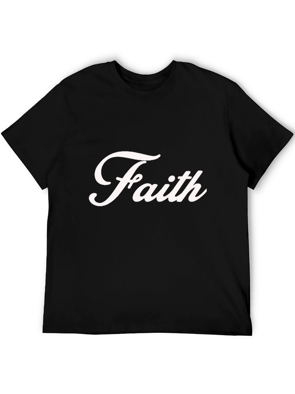 Faith Graphic Tee - Casual Black Cotton T-Shirt